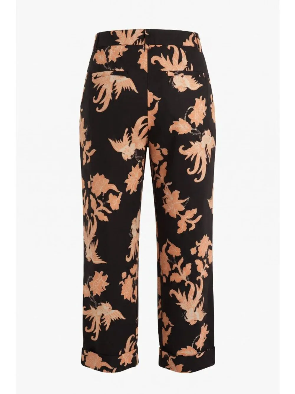 Scotch & Soda Maison Scotch Womens Floral Cargo Capri Pants Black Peach M EUC